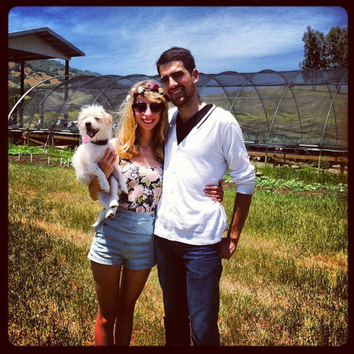 With Q, our beloved dog